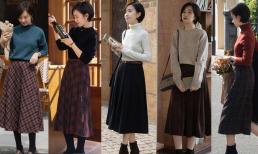 'Áo len + váy' là cách mặc phổ biến nhất vào cuối thu, thanh lịch và trí thức, thực sự tân tiến