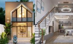 Thiết kế nhà gác lửng mái nhọn 3 phòng ngủ, không gian sống tiện nghi cho cả đại gia đình 