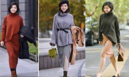 Áo len + chân váy với những cách phối 'chất lừ' được cô nàng blogger nổi tiếng diện, vô cùng khí chất và cao sang 