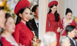 Top 5 Hoa hậu Việt Nam 2020 -  Phương Quỳnh khoe loạt ảnh diện áo dài đỏ, chính thức về nhà chồng