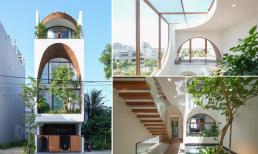 Thiết kế mái vòm lạ mắt nhưng tinh tế, tạo không gian ngập ánh sáng cho ngôi nhà cả đêm lẫn ngày
