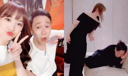 Anh Đức bị Hari Won đánh 'chan chát' vào người, dân mạng xem mà thấy thương
