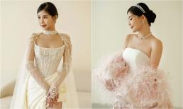 Ngắm bộ váy cưới giá 100 triệu của Lê Âu Ngân Anh chuẩn bị cho ngày trọng đại 
