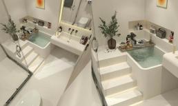 Nhỏ nhưng đầy đủ! 'Phòng tắm trắng tinh' siêu đẹp như mơ, cư dân mạng kêu lên: đẹp quá