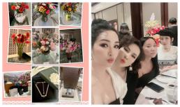 Hoa hậu Đền Hùng Giáng My đẹp 'không góc chết', nhận 'núi' quà đắt đỏ trong tiệc sinh nhật