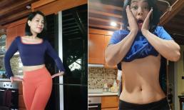 Vợ của danh hài Xuân Bắc vén áo khoe eo, tiết lộ số đo vòng hai