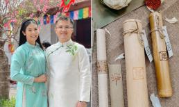 Hé lộ thiệp cưới đặc biệt của Hoa hậu Ngọc Hân