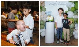 Quý tử đầu lòng của Trà My Idol hóa soái ca sơ mi trắng trong sinh nhật, vẫn bị em trai mê tấu hài dìm dập