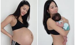 Karen Nguyễn nhanh chóng về dáng sau hơn 1 tháng sinh con dù từng tăng 25 kg khi mang bầu