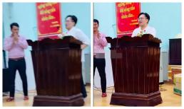 Đang phát biểu trên sân khấu, MC Đại Nghĩa la thất thanh vì bị điện giật