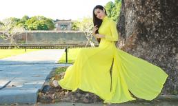 Hoa hậu Lương Kỳ Duyên diện áo dài dịu dàng của NTK Tommy Nguyễn trong Đại nội Huế