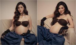 MC Thu Hoài tung loạt hình nóng bỏng ở giai đoạn cuối thai kỳ, bụng bầu lớn tướng nhưng nhan sắc cực xịn xò