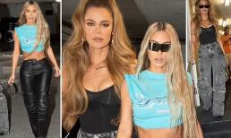 Kim Kardashian khoe vòng eo siêu nhỏ bên cô em gái sành điệu Khloe Kardashian