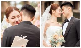 Vợ chồng Thùy Dung hé lộ khoảnh khắc đọc lời thề đầy xúc động trong hôn lễ tại Đà Lạt mộng mơ
