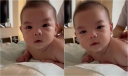 Phạm Quỳnh Anh khoe cảnh con gái út đang được mát-xa, biểu cảm thoải mái của nhóc tì gây chú ý