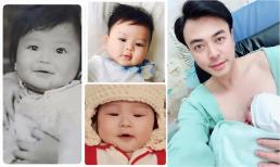 MC Tuấn Tú hiếm hoi để lộ mặt con thứ 2 hiện tại, nhóc tỳ giống bố và anh trai như tạc