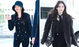 Cùng diện cây đen sang chảnh, Park Min Young và 'tiểu Song Hye Kyo' ai mới là nữ hoàng sân bay?