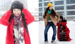 Diva Hồng Nhung chơi đùa dưới trời tuyết trắng ở Ba Lan cùng con trai, hiếm hoi nhắc đến chồng cũ 