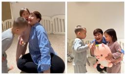 Vợ cũ Đàm Vĩnh Hưng thăm 2 con Hà Hồ, nhìn cảnh Leon ú giành ăn với chị mà cười bò