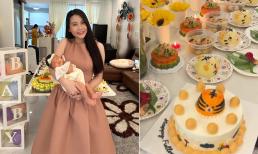 'Hot face' Thanh Trần tổ chức tiệc đầy tháng cho con thứ ba, cận cảnh gương mặt ái nữ nhận được nhiều lời khen 