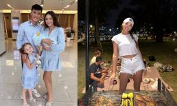 Sinh con phải mổ cấp cứu nhưng vợ Tây của thủ môn Bùi Tiến Dũng không kiêng cữ, vẫn mặc đồ ngắn tụ tập cùng bạn bè