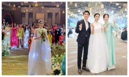 Dân tình cười bò vì Bình An - Phương Nga tranh nhau chụp hoa cưới của Ngọc Hân