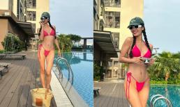 Hương Ly 'đốt mắt' fans khi diện bikini, khoe cơ bụng săn chắc