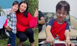 Hoàng Oanh cho con trai làm quen hai ngôn ngữ, còn nhỏ nhưng nhóc tỳ lại rất thông minh