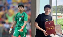 Thủ môn Kim Thanh của đội tuyển bóng đá nữ Việt Nam nhận bằng Đại học