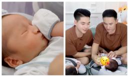 Quá nôn nóng, Hà Trí Quang và Thanh Đoàn công khai diện mạo cặp song sinh sớm hơn dự định