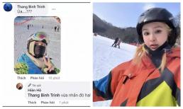 Dân mạng xôn xao hình ảnh Hiền Hồ - Trịnh Thăng Bình đi trượt tuyết cùng chỗ, cùng thời điểm