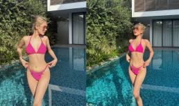 Xoài Non tung ảnh bikini táo bạo, khoe dáng vóc gợi cảm khi đi bơi giữa mùa đông