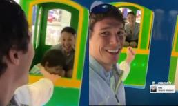 Hoàng Oanh và chồng cũ đưa con trai đi chơi dịp cuối năm, cả hai thoải mái tương tác với nhau