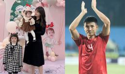 Vợ chồng trung vệ Bùi Tiến Dũng tổ chức tiệc thôi nôi hoành tráng cho con gái út