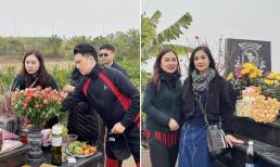 Việt Anh, Thu Hà thăm mộ cố NSND Hoàng Dũng vào ngày cuối năm