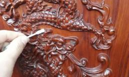 Chàng trai thất thần trước kế hoạch cọ rửa bàn ghế chạm trổ rồng phượng đón Tết, nhiều dân mạng chung 'nỗi sợ'