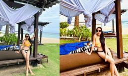 Đoan Trang phô diễn đường cong nóng bỏng với bikini khi đi nghỉ đông cùng gia đình ở Bali