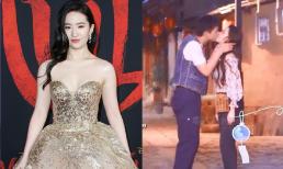 Hình ảnh Lưu Diệc Phi hôn trai lạ trên phố gây chú ý