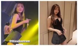 Thiều Bảo Trâm lộ quần bảo hộ vì diện chân váy siêu ngắn biểu diễn ở bar