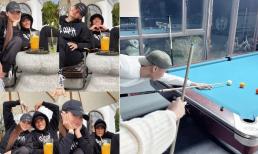 Vợ chồng thủ môn Bùi Tiến Dũng diện đồ đôi, vi vu hẹn hò ở Hà Nội