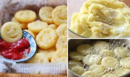 Một cách mới để ăn khoai tây! Biến nó thành hình một khuôn mặt đang cười và bọn trẻ sẽ làm theo cùng với 'những bông hoa hạnh phúc'