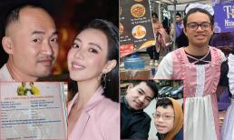 Sao Việt 11/1: Tiến Luật khoe giấy chứng nhận 12 năm chung giường với Thu Trang; Con trai Xuân Bắc hóa trang thành 'hầu gái'