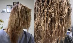 Cô gái lên mạng tìm hiểu rồi tự mua thuốc về ép tóc, gội sấy xong coi như 'mất Tết' 