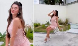 Chạy show sau gần 2 tháng sinh con, vợ Tây của Bùi Tiến Dũng lộ vóc dáng thật