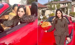 Con dâu tỷ phú Hoàng Kiều mừng sinh nhật, phía sau là  siêu xe, dinh thự 'gây choáng'
