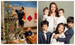 Diễm Châu cùng các con trang trí penthouse rực rỡ đón Tết, có hẳn chỗ chụp ảnh sống ảo