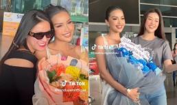 Ngọc Châu về nước hậu trượt top 16 Miss Universe 2022, Kim Duyên và Khánh Vân ra đón