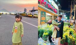 Con gái Mạc Văn Khoa mới nhỏ đã biết theo bố đi bán hoa, 'ái nữ' còn diện áo dài siêu đáng yêu 