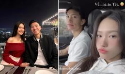 Đoàn Văn Hậu lái xe chở bạn gái về nhà ăn Tết