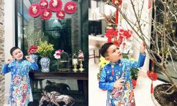 Quý tử nhà Đan Trường diện áo dài cực điển trai check-in trong biệt thự lộng lẫy, trổ tài nhảy nhót trên nền nhạc Xuân của ba